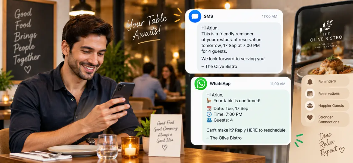 Restaurant reservation reminders